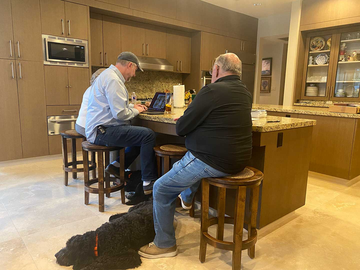 The subject, mid-interview